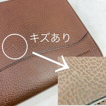 未使用 BURBERRY バーバリー セカンドバッグ クラッチ バッグ ブラウン 茶 ゴールド金具 レザー 革 メンズ かばん カバン 鞄_画像10