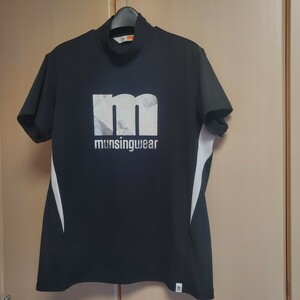 Munsingwear　マンシングウェア　レディースゴルフウェア　LLサイズ　黒 半袖 GOLF Tシャツ ストレッチ 半袖ハイネックシャツ