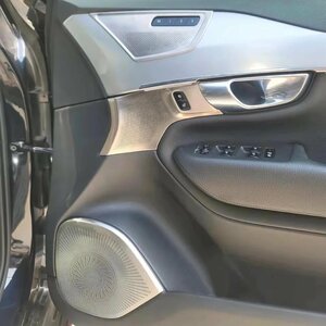 Woofer Cover車内ステッカー,オーディオとスピーカーカバー付きの4ドアオーディオステッカー,装飾,1セット,ボルボxc90 2015-2023