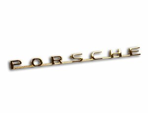 Porsche 356 A のロゴ「Porsche」、金メッキ