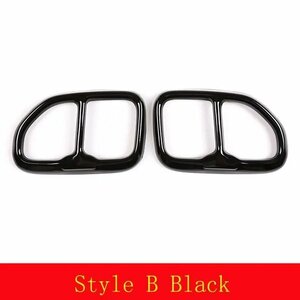 B Blackステンレス鋼の車のサイレンサー,黒いパイプのテールカバー,装飾的なステッカー,外部部品,bmw x3,g01,x4,g02,2018-2020