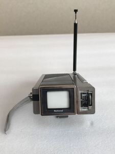 National National TR-1030 micro tv portable tv 84 year made Showa Retro electrification only verification settled used Junk 