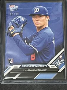 99枚限定シリアル 山本由伸 Topps now Road To Opening Day Dodgers Black Parallel RTOD パラレル　ドジャース　大谷