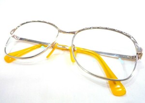 1000円スタート 眼鏡 K14 メーカー名記載なし フルリム 度入り眼鏡 総重量約34.5g めがね ファッションアイテム 5 EE1016
