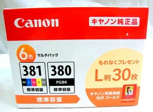 1000円スタート インクカートリッジ Canon キャノン 純正品 マルチパック6色 PIXUS BCI-381+380/6MP 標準容量タイプ 印刷 箱付 WHO EE①202