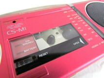1000円スタート ラジカセ AIWA アイワ CS-M1R マイクロカセットレコーダー ラジオ 赤 レッド オーディオ機器 レトロ 4 E9012_画像10