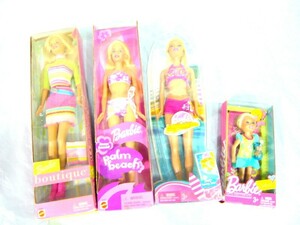 1000円スタート バービー人形 4点まとめ BARBIE A MERMAID IN TALE/PALM BEACH/BOUTIQUE/CHELSEA マーメイド チェルシー 箱付 TNM EE5007