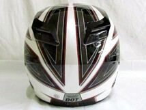 1000円スタート ヘルメット BELL ベル Vortex SNELL M2010 APPROVED DOT フルフェイス型 バイク用品 ブラック×ホワイト×レッド TSI E9019_画像4