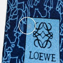 ■美品■LOEWE ロエベ　ネクタイ　乗馬　パターン　総柄　シルク100% スペイン製　ブルー系　ビジネス_画像8