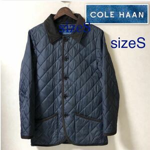 COLE HAAN コールハーン　ナイロン　キルティングジャケット　sizeS ネイビー　ビジネス　メンズ