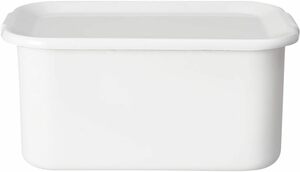 野田琺瑯 保存容器 ホーロー 角型 深型 LLサイズ用 日本製 ホワイトシリーズ 琺瑯蓋付 WFHーLL