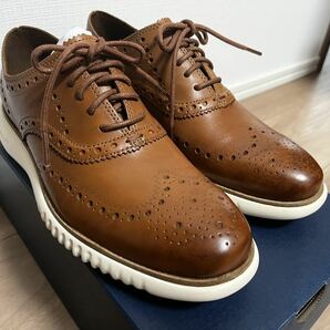 【新品未使用】コールハーン COLE HAAN ゼログランド ウィングチップ オックスフォード メンズ 本革 ブラウンZEROGRAND WINGTIP OXFORD 