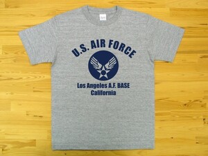 U.S. AIR FORCE 杢グレー 5.6oz 半袖Tシャツ 紺 XXL 大きいサイズ ミリタリー エアフォース アメリカ空軍