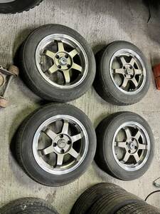 社外 タイヤホイールセット4本 165/65R14 79S 14×5.5J 4穴 PCD 100 +35 