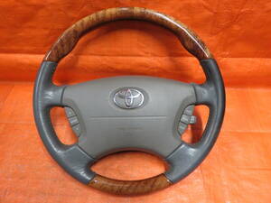 BY7677 Celsior 30 series latter term UCF30/UCF31 wood combination steering wheel / steering gear /ACC switch attaching / air bag cover / original * inflator less 