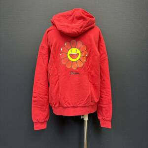 J Balvin × TAKASHI MURAKAMI Rojo Flower Hoodie ジェイ バルビン 村上隆 フラワー フーディー size S レッド 新品 2