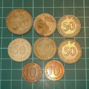 【1円スタート】韓国　大韓民国　10ウォン　50ウォン　100ウォン　硬貨　古銭　特年　1959年　檀紀4292年　おまとめセット