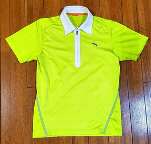 1円スタート PUMA GOLF プーマゴルフ 半袖 フロントジップ ポロシャツ 日本正規店購入 メンズSサイズ 同色モックネックインナー付き 美中古