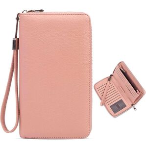 【大容量】長財布 レディース 本革 多機能 小銭入れ ピンク 可愛い オシャレ