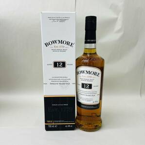 【MMY3404KK】１円スタート 古酒/未開栓 BOWMORE ボウモア 12年 スコッチ ウィスキー 700ml 40% 箱 スコットランド シングルモルトの画像1