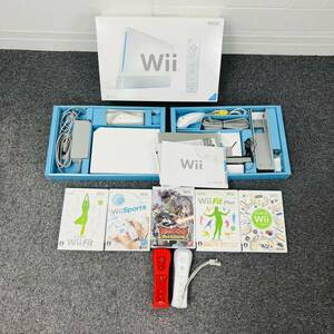 [MMY3521KK]1 jpy start * operation not yet verification goods nintendo NINTENDO Nintendo Wii body white RVL-S-WD remote control soft extra attaching 