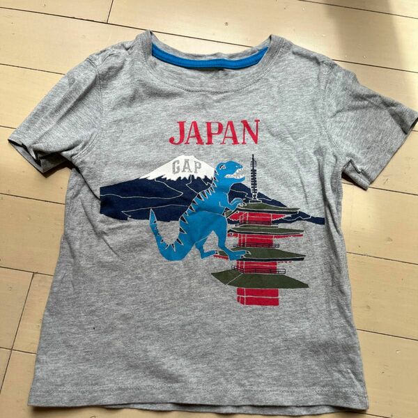 【GAP】ギャップ　キッズ　Tシャツ 100cm グレー　恐竜　男の子　