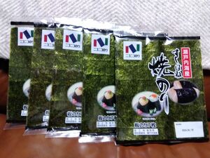 ニコニコのり 寿司はね 7枚入 × 5袋 板海苔 賞味期限2024.09