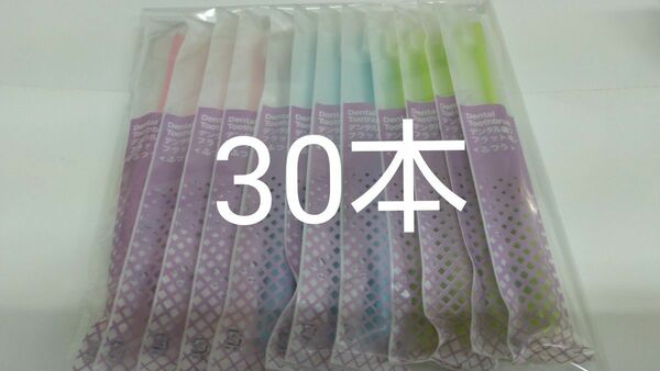 30本 歯科医院専用デンタル歯ブラシふつう（やわらかめに変更可能）