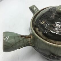 5-3■相馬焼 相馬陶徳 茶器揃 茶道具 検索】煎茶道具 茶器セット 急須 湯冷まし 湯呑 湯呑み 骨董品 時代物 欠けあり 古い茶器 現状品_画像7