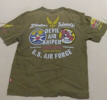 テッドマン　Tシャツ　44　ＸL　USAF 　オリーブドラブ　アメカジ エフ商会_画像2