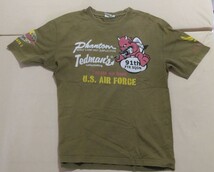 テッドマン　Tシャツ　44　ＸL　USAF 　オリーブドラブ　アメカジ エフ商会_画像1