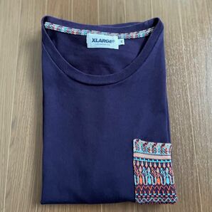 【送料無料】XLARGE ポケット付きTシャツ エクストララージ ポケT ロゴ編み ポケット Tシャツ 