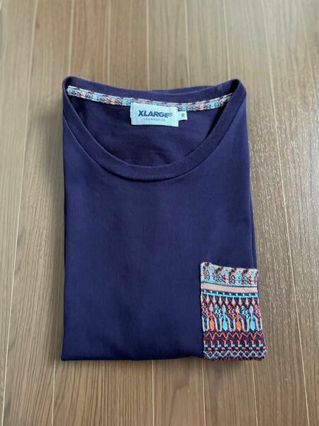 【送料無料】XLARGE ポケット付きTシャツ エクストララージ ポケT ロゴ編み ポケット Tシャツ 