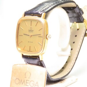 ■♪価格高騰! 資産価値！ 稼働 電池新品 メンズ ビンテージ 高級超レア！ OMEGA オメガ Deville デビル クオーツベルト新品2の画像4