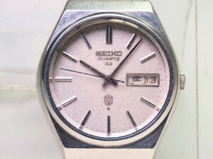 ■♪価格高騰! 資産価値！ 稼働 電池新品 メンズ ビンテージ 高級超レア！ SEIKO セイコー デイデート クオーツＱＺ 0923-8040 ジャンク