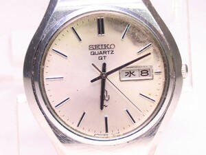 ■♪価格高騰! 資産価値！ 稼働 電池新品 メンズ ビンテージ 高級超レア！ SEIKO セイコー クオーツＱＴ デイデート クオーツ 0823-8010