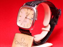 ■♪価格高騰! 資産価値！ 稼働 電池新品 メンズ ビンテージ 高級超レア！ OMEGA オメガ Deville デビル デートクオーツ フルオリジナル_画像4