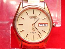 ■♪価格高騰! 資産価値！ 稼働 電池新品 メンズ ビンテージ 高級超レア！ SEIKO セイコー TYPE2 タイプ2 デイデート クオーツ 8223-6030_画像1