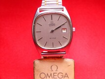 ■♪価格高騰! 資産価値！ 稼働 電池新品 メンズ ビンテージ 高級超レア！ OMEGA オメガ Deville デビル デートクオーツ_画像2