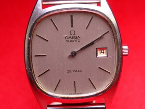 ■♪価格高騰! 資産価値！ 稼働 電池新品 メンズ ビンテージ 高級超レア！ OMEGA オメガ Deville デビル デートクオーツ