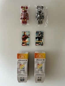  BE@RBRICK ベアブリック 100% 　 シリーズ20 SF （IRON MAN2　アイアンマン2）　表・裏　　箱・カード付き　