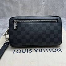 【極美品 近年モデル】ルイヴィトン LOUIS VUITTON アルファ クラッチバッグ セカンドバッグ ダミエグラフィット レザー メンズ ビジネス_画像2