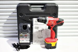 1円スタート!【中古】RYOBI 12V充電式ドライバードリル BD-122 互換バッテリー1個・充電器セット リョービ