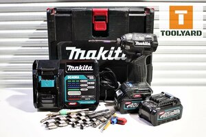 1 jpy start![ used ]makita Makita 40Vmax rechargeable impact driver TD002GRDXB battery BL4025×2* with charger 
