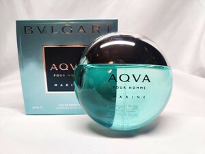 50ml【ほぼ未使用】【送料無料】BVLGARI ブルガリ AQVA アクア プールオム MARINE マリン POUR HOMME アクアマリン オードトワレ