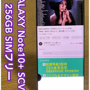 【ジャンク】 Galaxy Note10+ SIMフリー 256 GB SCV45 本体 （O14）