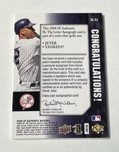 Derek Jeter 2008 UD SP Authentic By The Letter Auto 10枚限定！！デレク・ジーター 直筆サインカード！！ Yankees ヤンキース_画像3