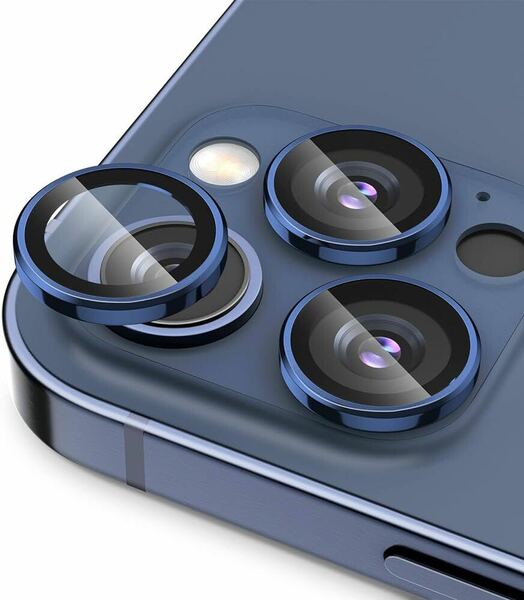 2302363☆ Podick カメラフィルム iPhone 15 Pro/15 Pro Max用 カメラカバー 9H強化ガラス アルミ合金製 アイフォン15プロ/15Pro Max