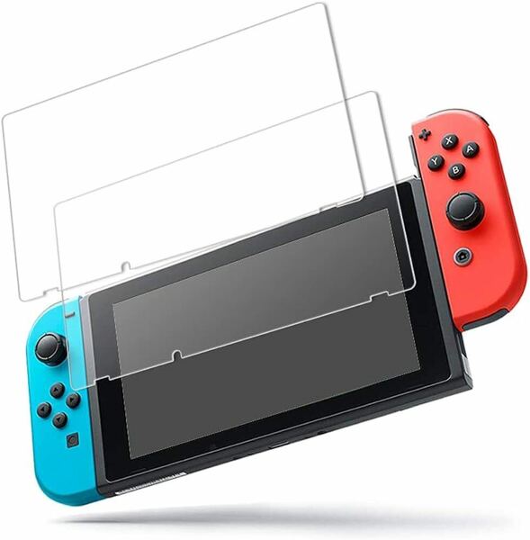 2313328☆ 【2枚セット】日本旭硝子素材製 Nintendo Switch ガラスフィルム 強化ガラス フィルム 保護フィルム 液晶 フィルム