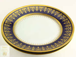 洋食器　BERNARDAUD LIMOGES　ベルナルド リモージュ　Chenonceaux　プレート　ペア　径26.2ｃｍ　E1305